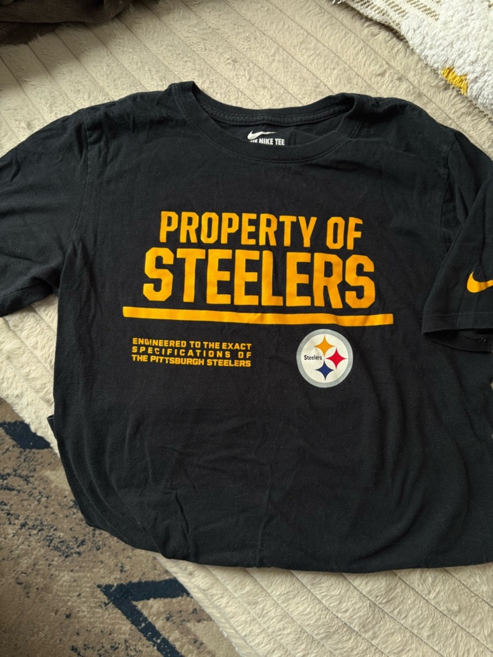 Nike Black and Gold Pittsburgh Steelers Graphic Tee